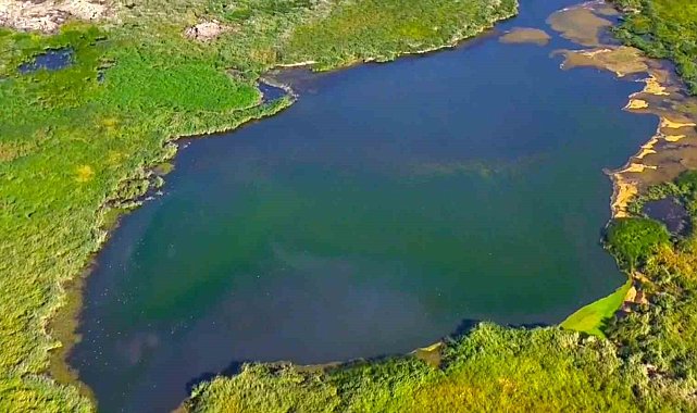 Van'da sönmüş lavların arasındaki göl ilk kez görüntülendi