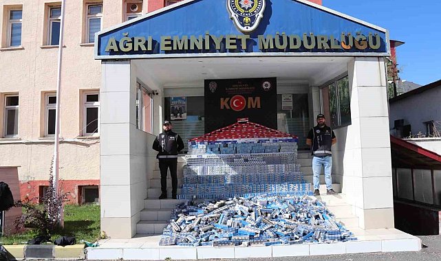 Ağrı'da polis 181 bin 100 karton kaçak sigara yakaladı