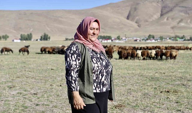 Devlet desteğiyle aldığı 100 koyunu, kadın eliyle 400'e çıkardı