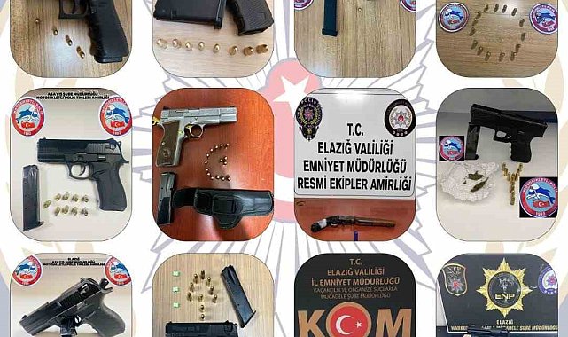 Elazığ'da 25 adet ruhsatsız tabanca ele geçirildi