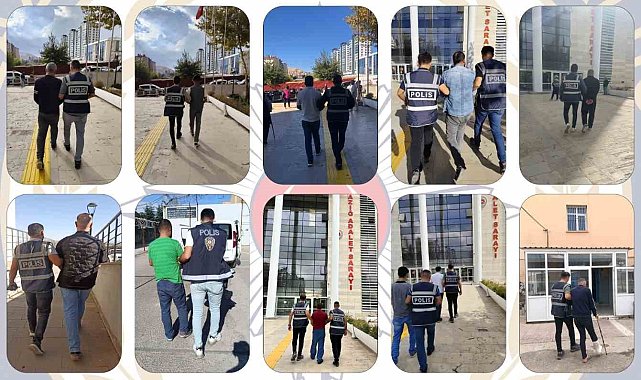 Elazığ'da kesinleşmiş hapis cezası bulunan 68 zanlı yakalandı