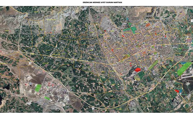 Erzincan'da afet ve acil durum için toplanma alanları belirlendi