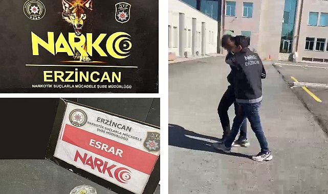Erzincan'da uyuşturucu ticaretinden 1 kişi tutuklandı