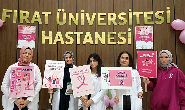 FÜ Hastanesinde 'meme kanseri farkındalık' standı açıldı