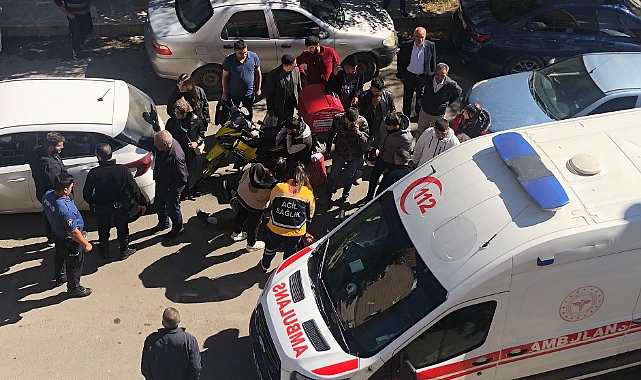 Kars'ta otomobile arkadan çarpan motosiklet sürücüsü yaralandı