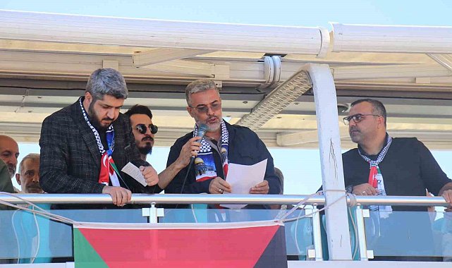 Malatya'da Filistin'e destek gösterisi