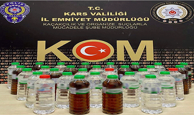 Kars'ta kaçak alkol ve sigara operasyonu