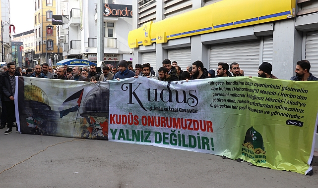 Ağrı'da, İsrail'in Gazze'ye yönelik saldırıları protesto edildi