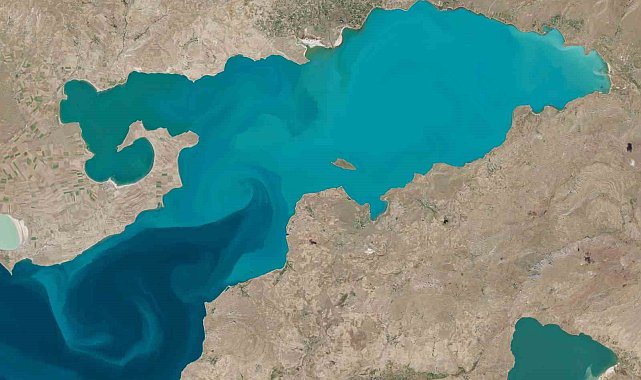 Avrupa Uzay Ajansı, Van Gölü'ndeki güçlü akıntıları görüntüledi
