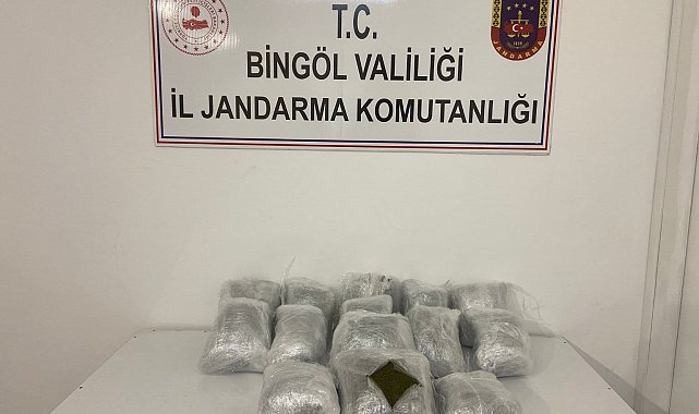 Bingöl'de 20 kilo esrar ele ele geçirildi