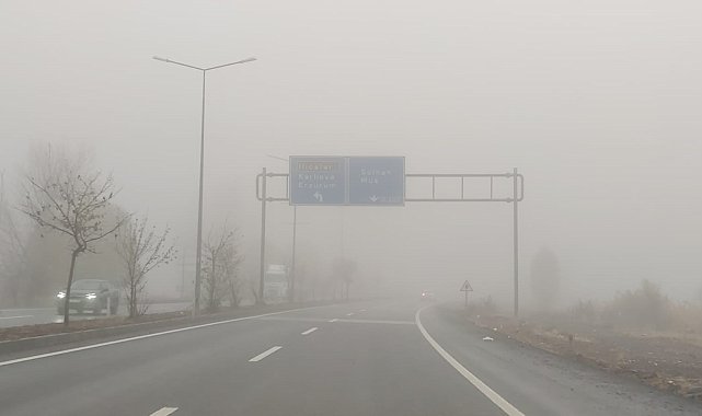 Bingöl'de sis etkili oldu, görüş mesafesi 2 metreye kadar düştü