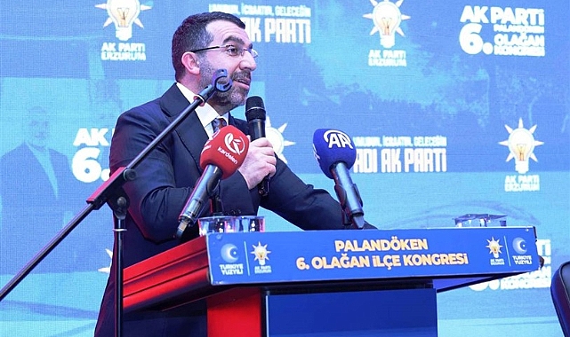 Çalkın, AK Parti Palandöken ilçesi 6. olağan kongresine katıldı