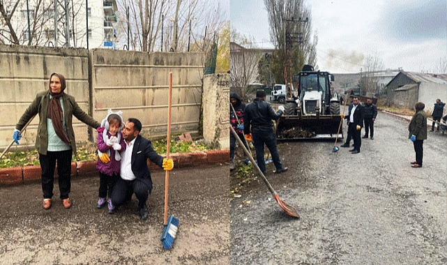 Digor'da kar öncesi temizlik çalışmaları yapılıyor