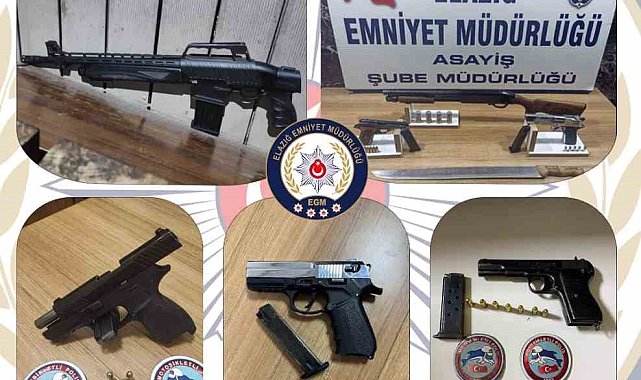 Elazığ'da ruhsatsız silah taşıyan 11 kişi yakalandı