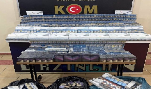 Erzincan'da 3873 paket kaçak sigara ele geçirildi