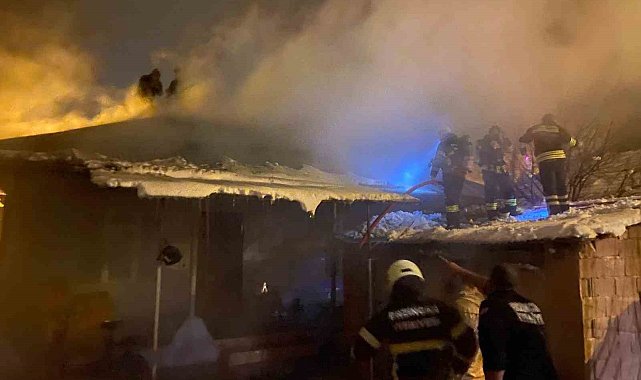 Erzincan'da ev yangını