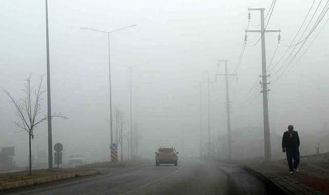 Erzincan'da yoğun sis: Görüş mesafesi 30 metreye kadar düştü