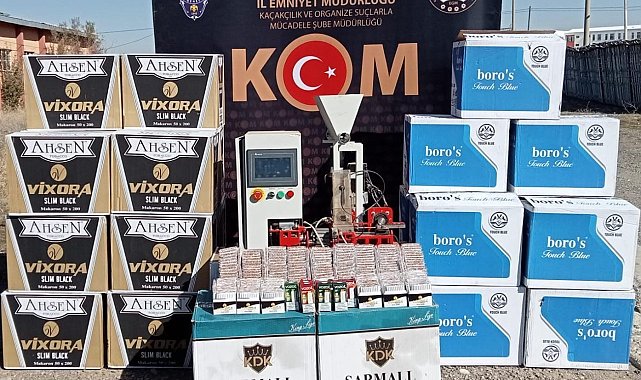 Erzurum'da kaçak sigara operasyonu