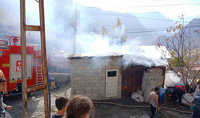 Hakkari'de tandır evi yangını