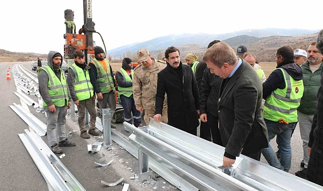 Ölümlü trafik kazalarının meydana geldiği yola bariyerli tedbir