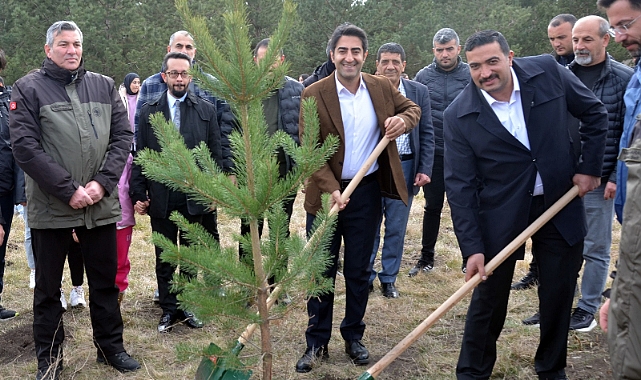 Sarıkamış’ta ağaç bayramında 5 bin 800 fidan toprakla buluştu