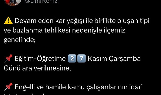 Tatvan'da kar yağışı nedeniyle eğitime ara verildi