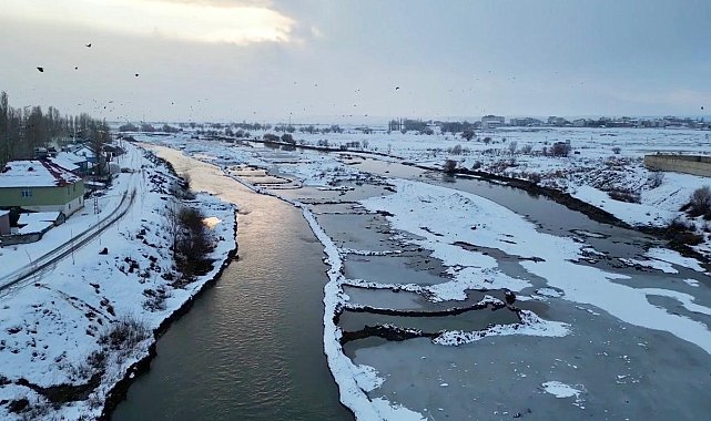 Ağrı'da kar manzarası görsel şölen oluşturdu