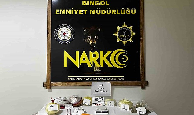 Bingöl'de uyuşturucu operasyonu