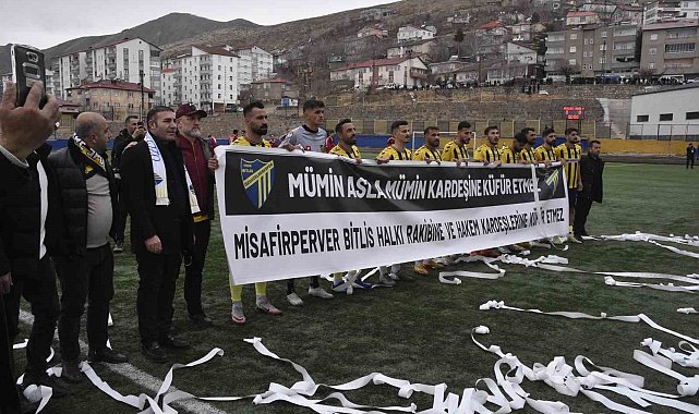 Bitlis'te bölgesel amatör maçta olaylar çıktı
