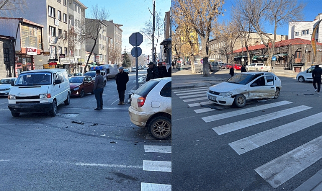 Bu kavşakta kazalar eksik olmuyor