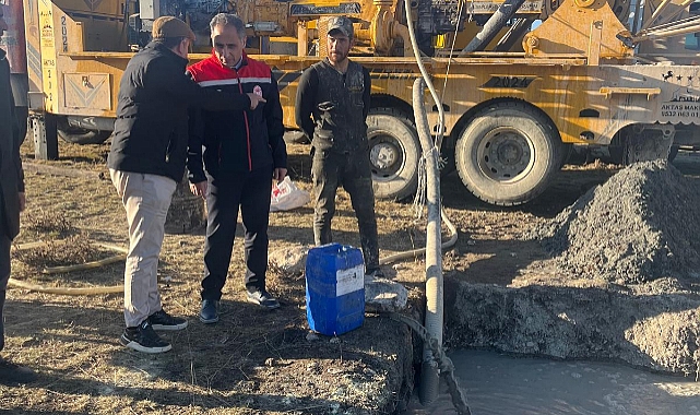 Çakmak Köyü merasında sondaj kuyusu açıldı