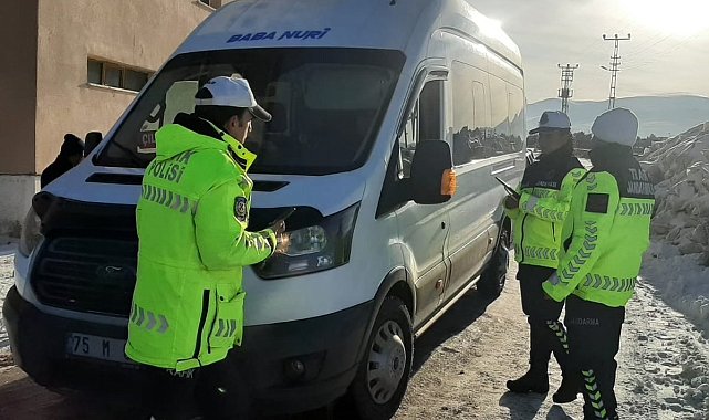 Çıldır'da öğrenci servisleri denetlendi