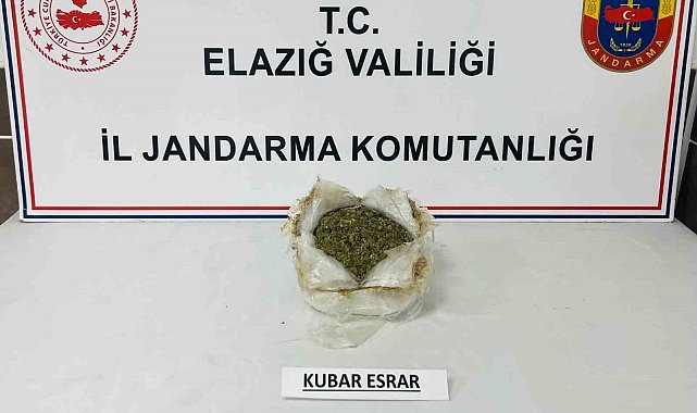 Elazığ'da uyuşturucu ele geçirildi: 1 gözaltı