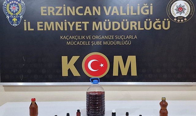 Erzincan'da sahte alkol operasyonu