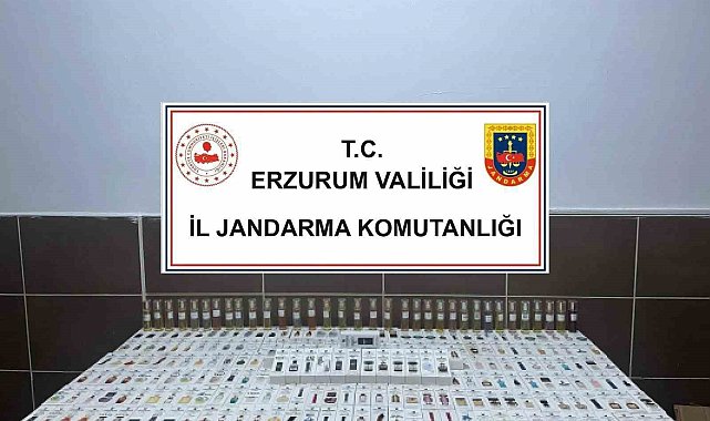 Erzurum'da gümrük kaçağı parfüm ele geçirildi