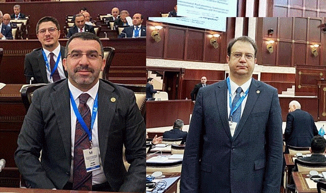 Kars milletvekilleri Çalkın ve Alp Bakü’de
