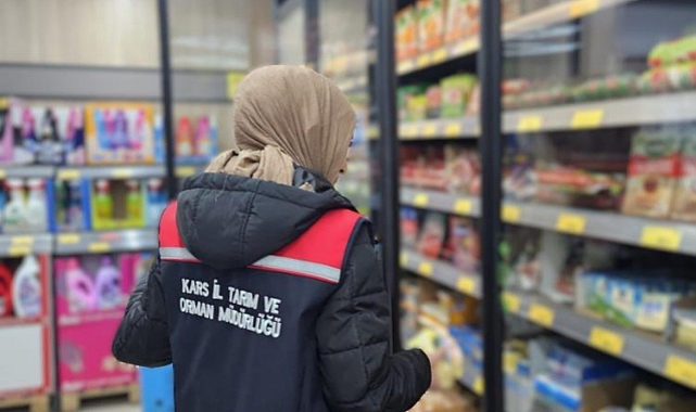 Kars'ta zincir marketler denetlendi