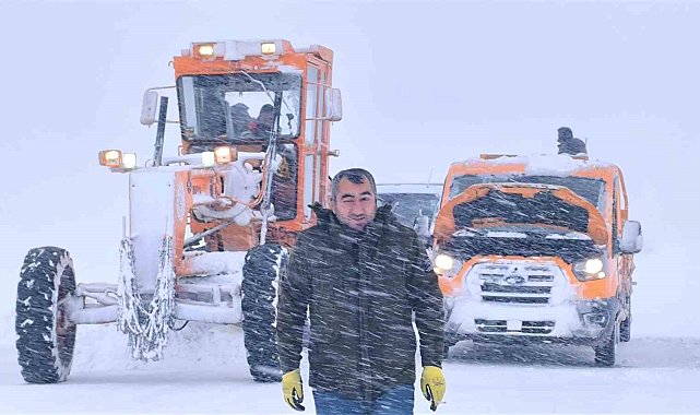 Muş'ta kar ve tipi nedeniyle mahsur kalan 10 araç kurtarıldı