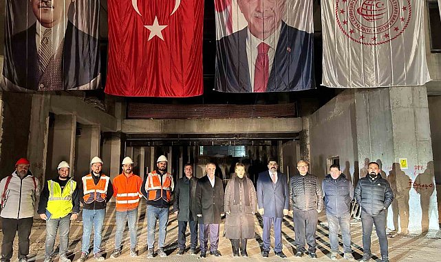 Ölmeztoprak yeni terminal binasındaki çalışmaları inceledi
