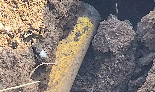 Posof'ta toprak kayması doğalgaz hattına zarar verdi