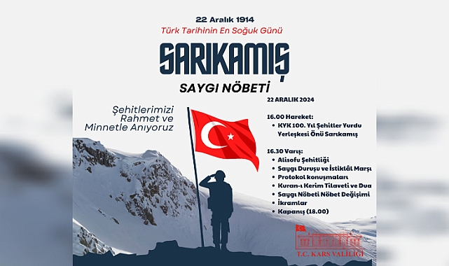 Sarıkamış şehitleri için 110. yıla özel anma töreni