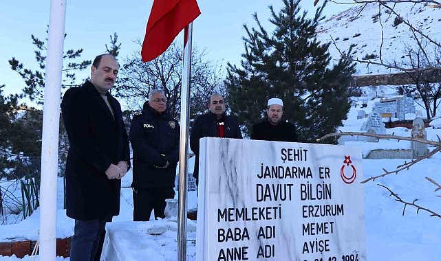 Şehit Davut Bilgin'in mezarını ziyaret ettiler