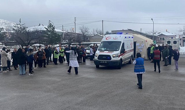 Üzümlü'de deprem ve yangın saha tatbikatı gerçekleştirildi
