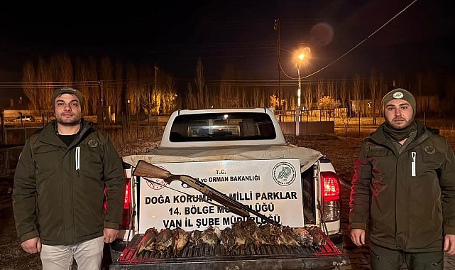 Van'da yasadışı avlanan 2 şahsa 58 bin 28 lira ceza