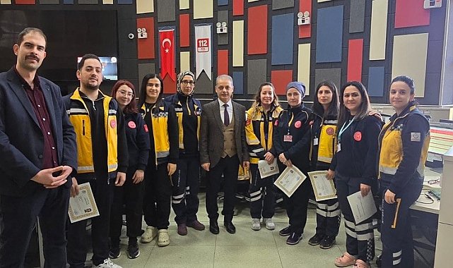 112 Acil Çağrı Merkezi çalışanlarına başarı belgesi