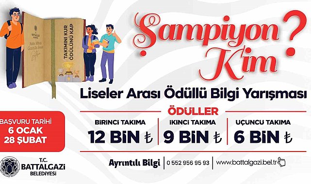 Battalgazi Belediyesi'nden liselerarası bilgi yarışması