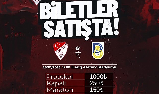 Belediye Derincespor maçı biletleri satışta