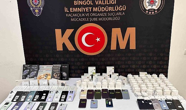 Bingöl'de 34 adet telefon ele geçirildi