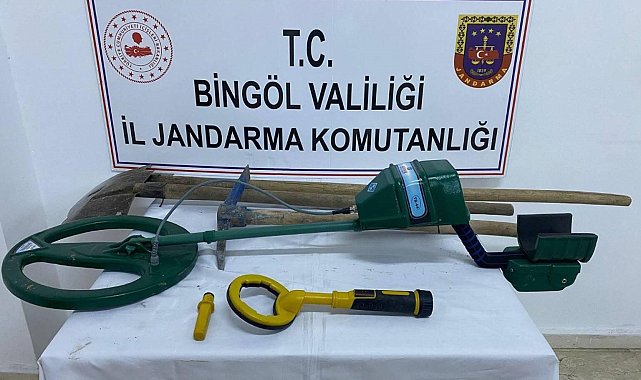 Bingöl'de kaçak kazı yapan 2 kişi yakalandı
