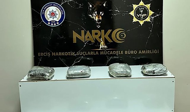 Erciş'te 8 kilo 750 gram uyuşturucu ele geçirildi
